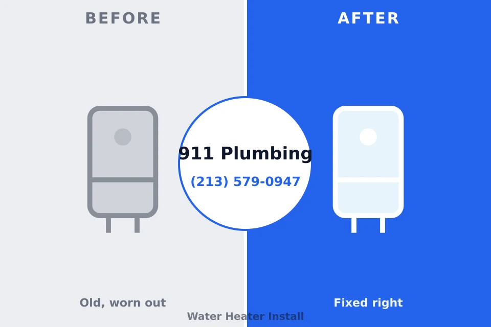 Before and after: plumbing company Lily Lake, IL
